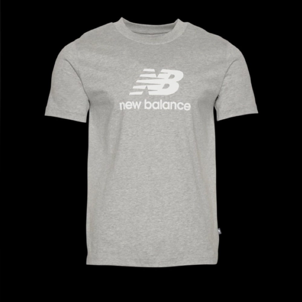 New Balance Heather Gray Stylish Short Sleeve T-Shirt W/ NB Logo On Chest NWT